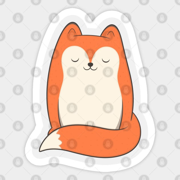 Fox Sticker by kimvervuurt